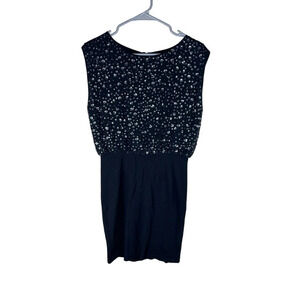 Erin by Erin Fetherston Sequin Bodycon Black Mini Dress Women’s 0